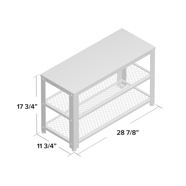 Williston Bryce Shelves Storage Bench & Reviews Wayfair